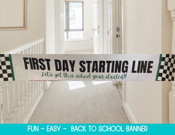 First Day of School Starting Line Printable Banner, Back to School Printable Banner, First Day of School Party Decor, Back to School Party