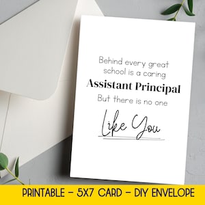 Assistant Principal Appreciation Card Printable, Assistant Principal Thank You Card, Assistant Principal Gift, Gifts for Assistant Principal