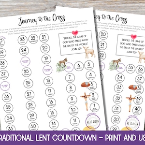 Printable Lent Calendar, Lenten Calendar, Ash Wednesday Printable, Catholic Lent for Kids, Catholic Lenten Calendar, Lenten Activities