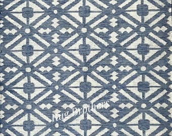 Blue Scandinavian Wool Rug: Handwoven Kilim Flatweave, 8x10