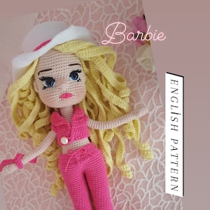 Crochet Barbie Doll, Barbie Doll, Barbie Movie Character,Crochet Amigurumi Doll, Gift for her, Doll pattern, Birthday gift, English pattern