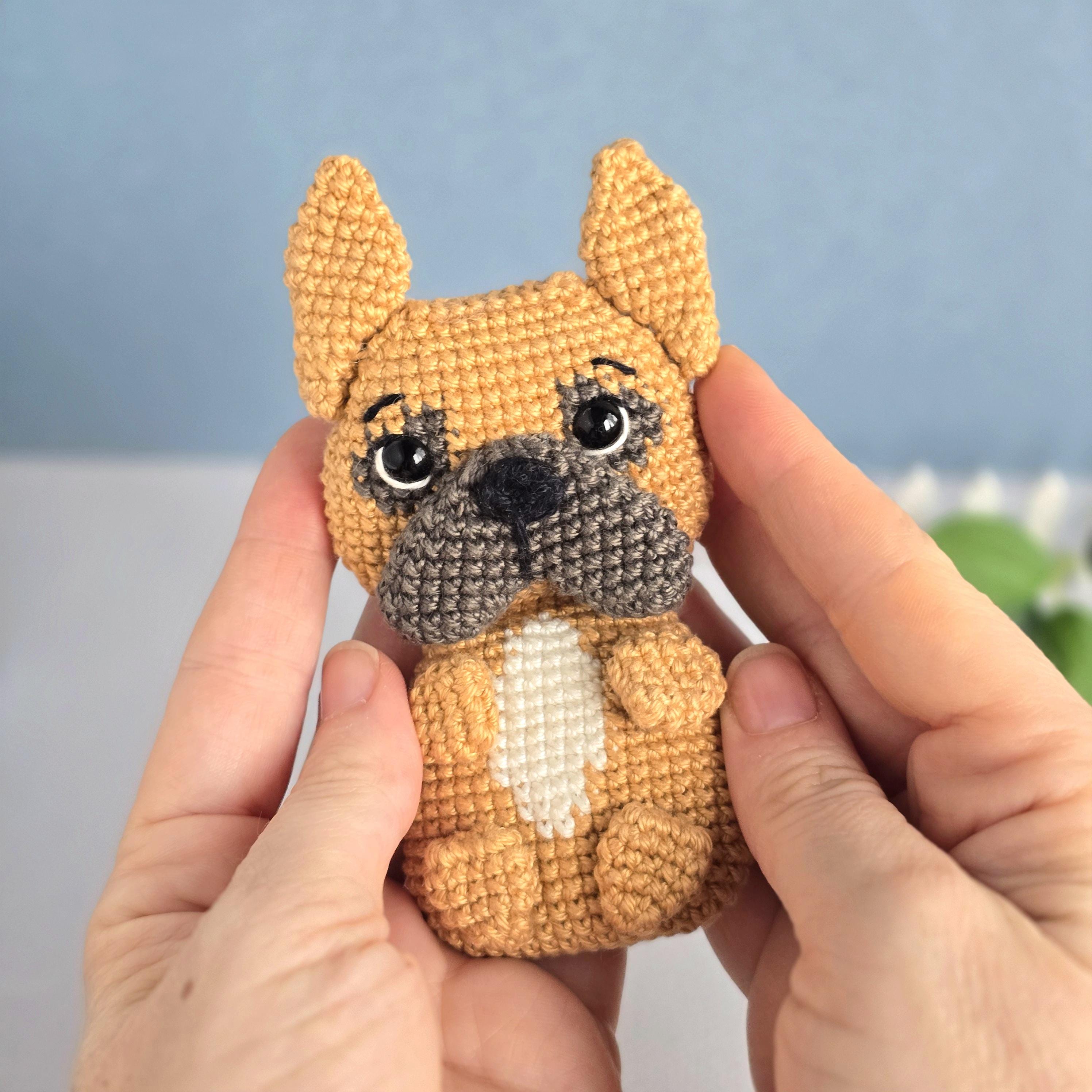 あみぐるみフレンチ ブルドッグ - かぎ針編みパターン - Croxart
