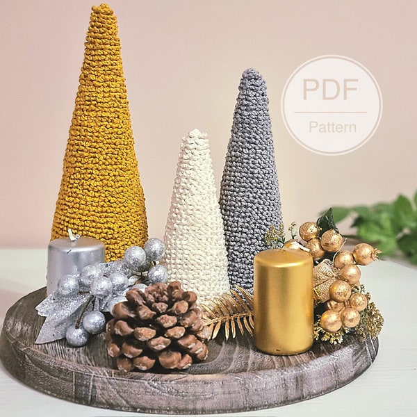 Alberi di Natale, Decorazioni Natale, Pattern Uncinetto, Amigurumi, Regalo di Natale, Centrotavola Natalizio, Fai da te, Croxart