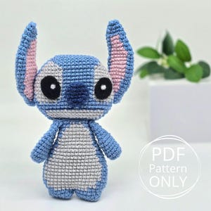 Amigurumi Blue Alien Monster - Crochet Pattern - Croxart - Crochet Blue Alien Monster PDF - Amigurumi 2D - Crochet Appliqués