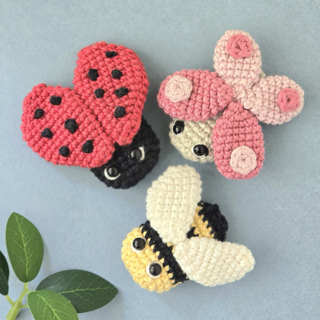 Amigurumi Bee Butterfly Ladybug- Crochet Pattern - Croxart - Crochet ...