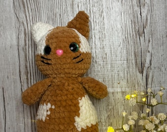 Handgemaakte gehaakte kat | Amigurumi knuffel | Leuk cadeau voor kattenliefhebbers en kinderen | Handgemaakte knuffelkat