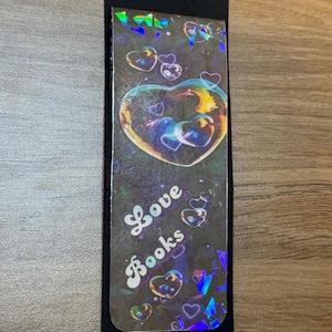 Magnetic bookmark | Holographic book accessories | Gift for book lovers & avid readers | Glitter Booktok bookmark