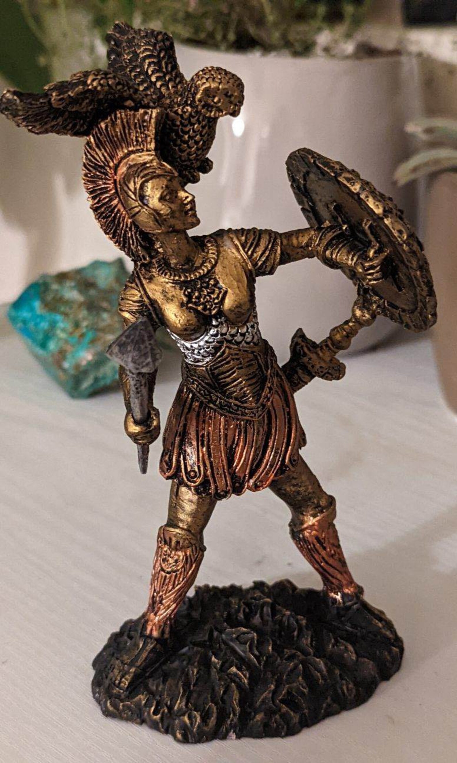 Greek Goddess Pluto Warrior Resin Statue Etsy Canada