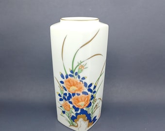 ヴィンテージ深川焼花瓶、日本製磁器花瓶、青い花飾り花瓶 - Etsy 日本