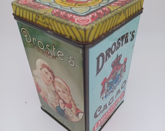 Droste Cacao & Chocolate Vintage Tin with Nurse/Mother and Child 1950's Holland