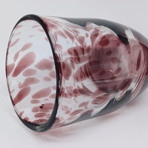 Murano Glass Vase with Purple Accent Italy 1980