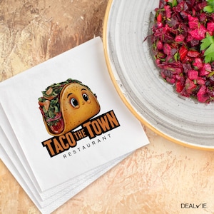 Custom Printed Napkins with Your Logo, Personalized 3 Ply Cocktail or Luncheon Size for Wedding, Birthday, Baby Shower, Corporate Event image 4