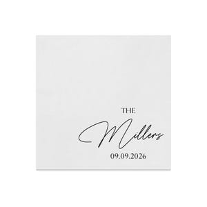 Custom Wedding Napkins, Personalized Party Napkins, Elegant Event Napkins, Customized Wedding Decor, Special Date Napkins, Wedding Favors