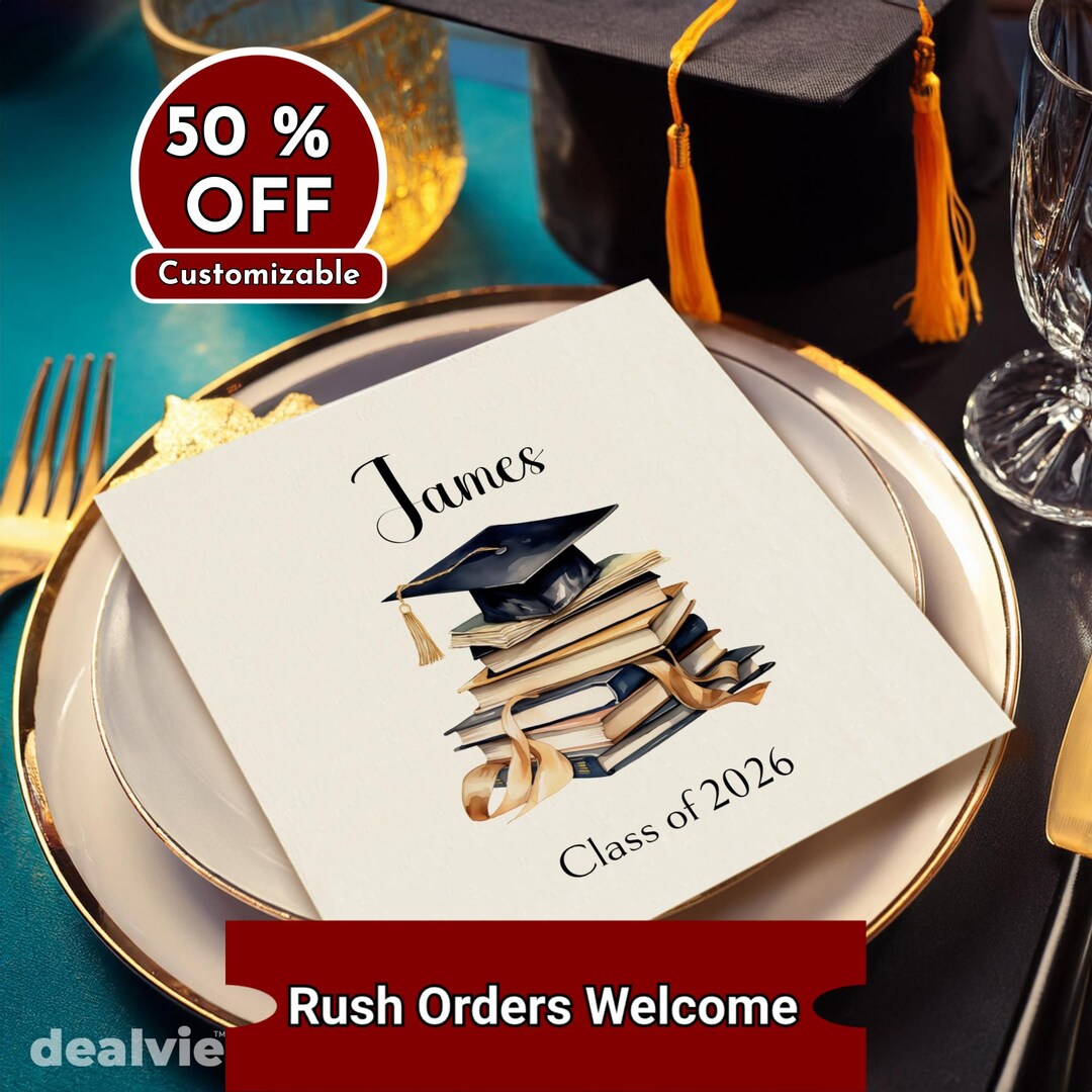 Personalized Graduation Napkins, Class of 2026 Grad Party Decor, Custom ...