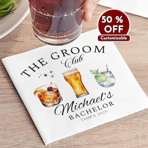 Custom Bachelor Party Napkin, Bachelor Party Decorations, Guys Trip Napkin, Bachelor Party Ideas, Bachelor Party Games, Bachelor Quotes