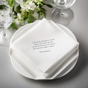 White napkin with handwritten quote "Still you. Always you."