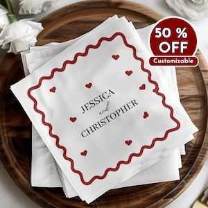 Pasta Party Napkins, Rehearsal Dinner Napkins, Custom Printed Napkin, Wedding Decor,Dinner Party,Wedding Favors,Personalized Cocktail Napkin