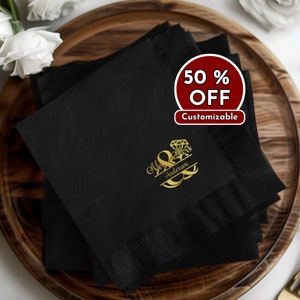 Custom Wedding Napkins, Personalized Monogrammed Wedding Napkins, Bridal Shower, Mr and Mrs Napkin, Unique Wedding Decor, Wedding Favors