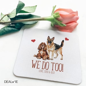 Custom Coasters, Personalized Pet Portrait Pulpboard Coaster, Wedding Coasters, Unique Dog Art, Gift for Pet Lovers, Custom Wedding Gift