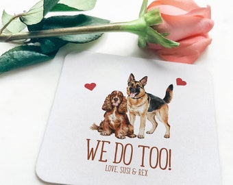 Personalized Pet Portrait Coasters, Custom Wedding Decor, Party Accessory