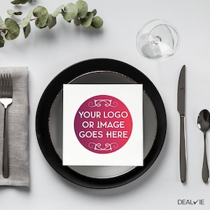 Custom Printed Napkins with Your Logo, Personalized 3 Ply Cocktail or Luncheon Size for Wedding, Birthday, Baby Shower, Corporate Event image 5