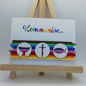 colorful communion card