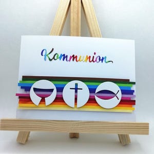 bunte Kommunionskarte