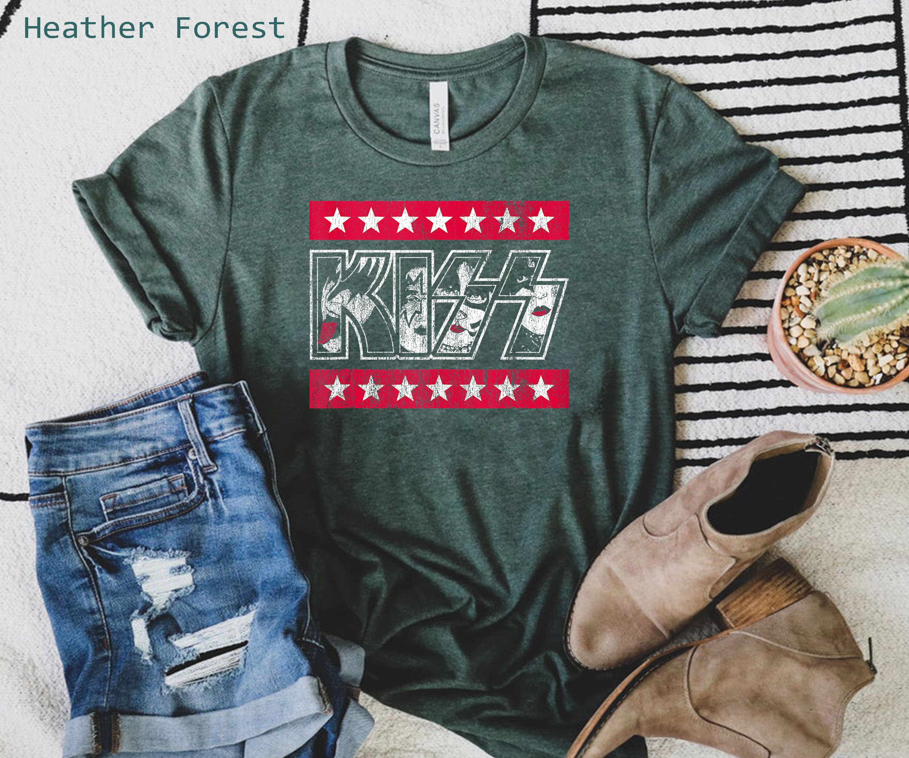 Kiss Rock Band Shirt Kiss Shirt Kiss Band Shirt Music Etsy