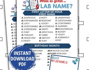 Lab Week Games Printable Medical Laboratory Professionals Week, Lab Professionals Appreciation, Lab Week Ideas Lab Week Gifts Medical Lab
