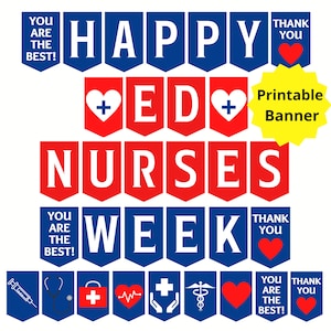 Emergency Nurses Week Printable Banner, ED Nurse Week Sign, Emergency Nurse Appreciation Week, ED Nurses Week, Emergency Room, Nurse Week