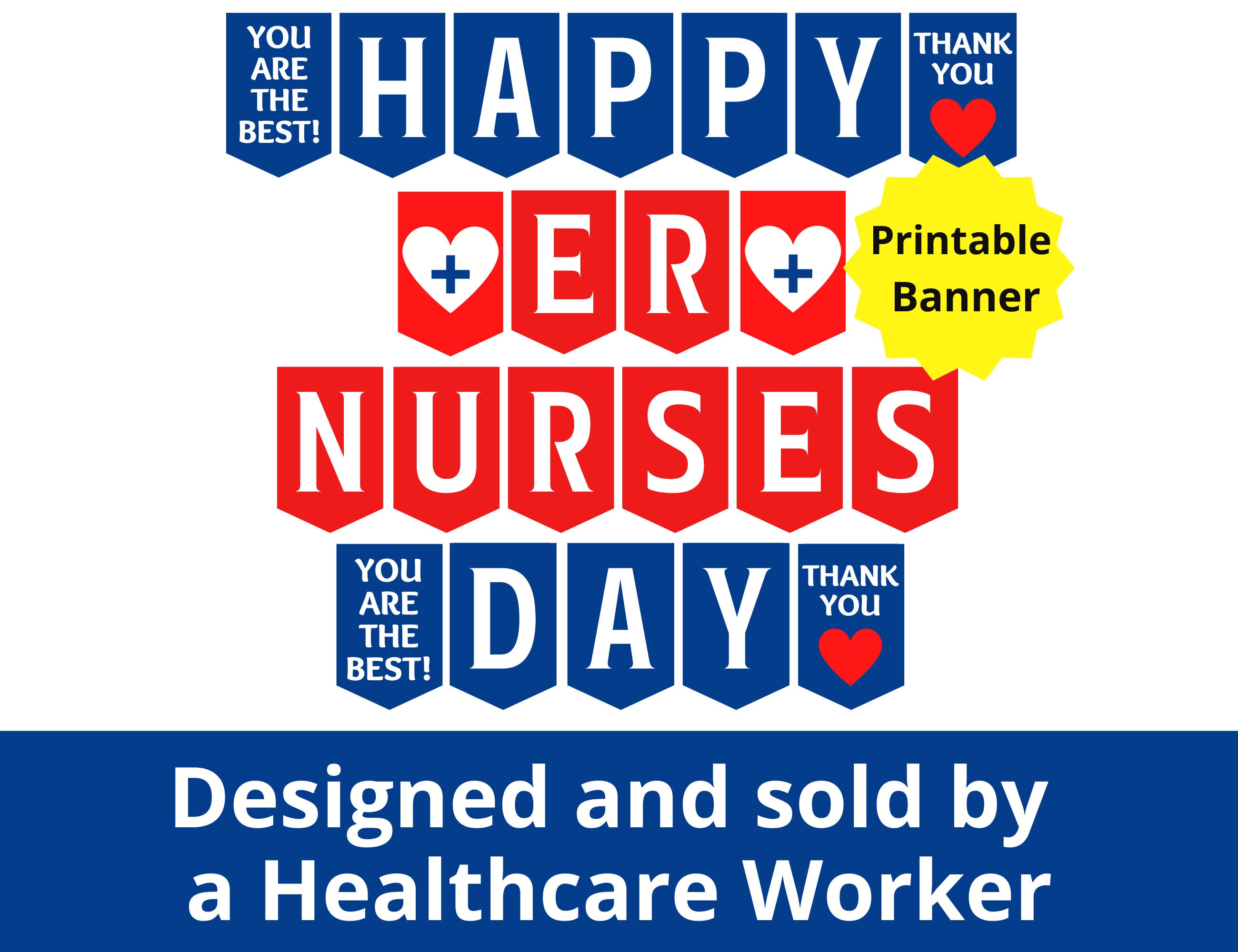 AIBIIN 3-teiliges Dankeschön-Banner Set Für Krankenschwestern – Veranda & Zaundekoration