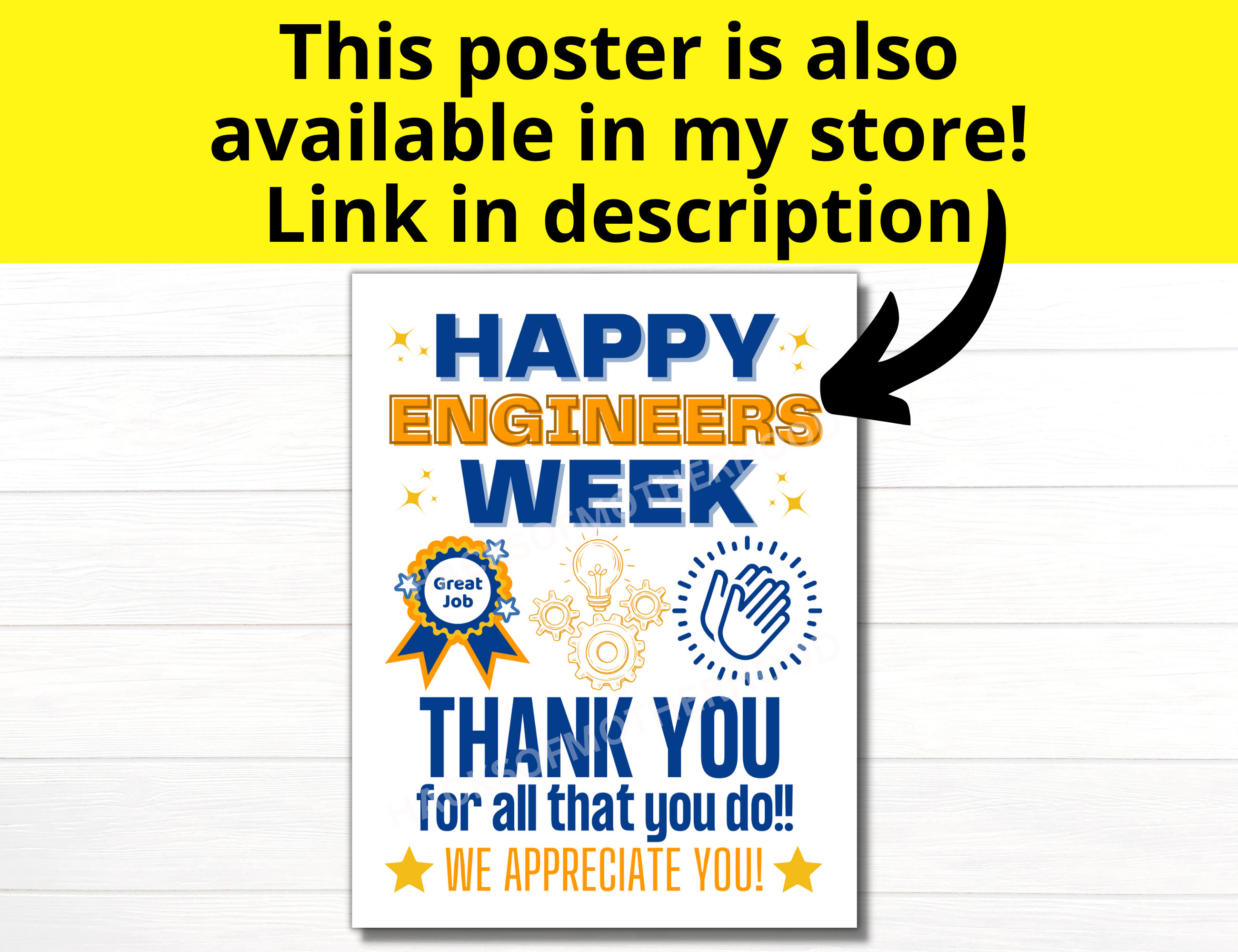 Engineers Week Printable Poster, Happy Engineers Week Sign, Engineer ...