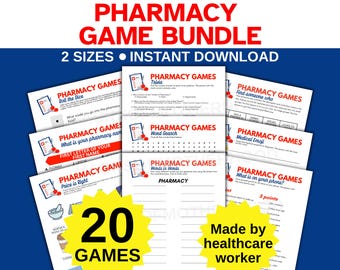 Pharmacy Game Bundle, Medical Games, Pharmacist Games, Pharmacy Technician Games, Pharmacy Student Game, Pharmacy Christmas, Pharmacy Week