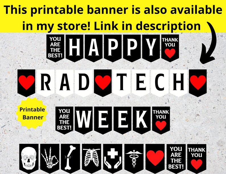 Rad Tech Week Printable Gift Tags Radiology Tech Week Tags Etsy