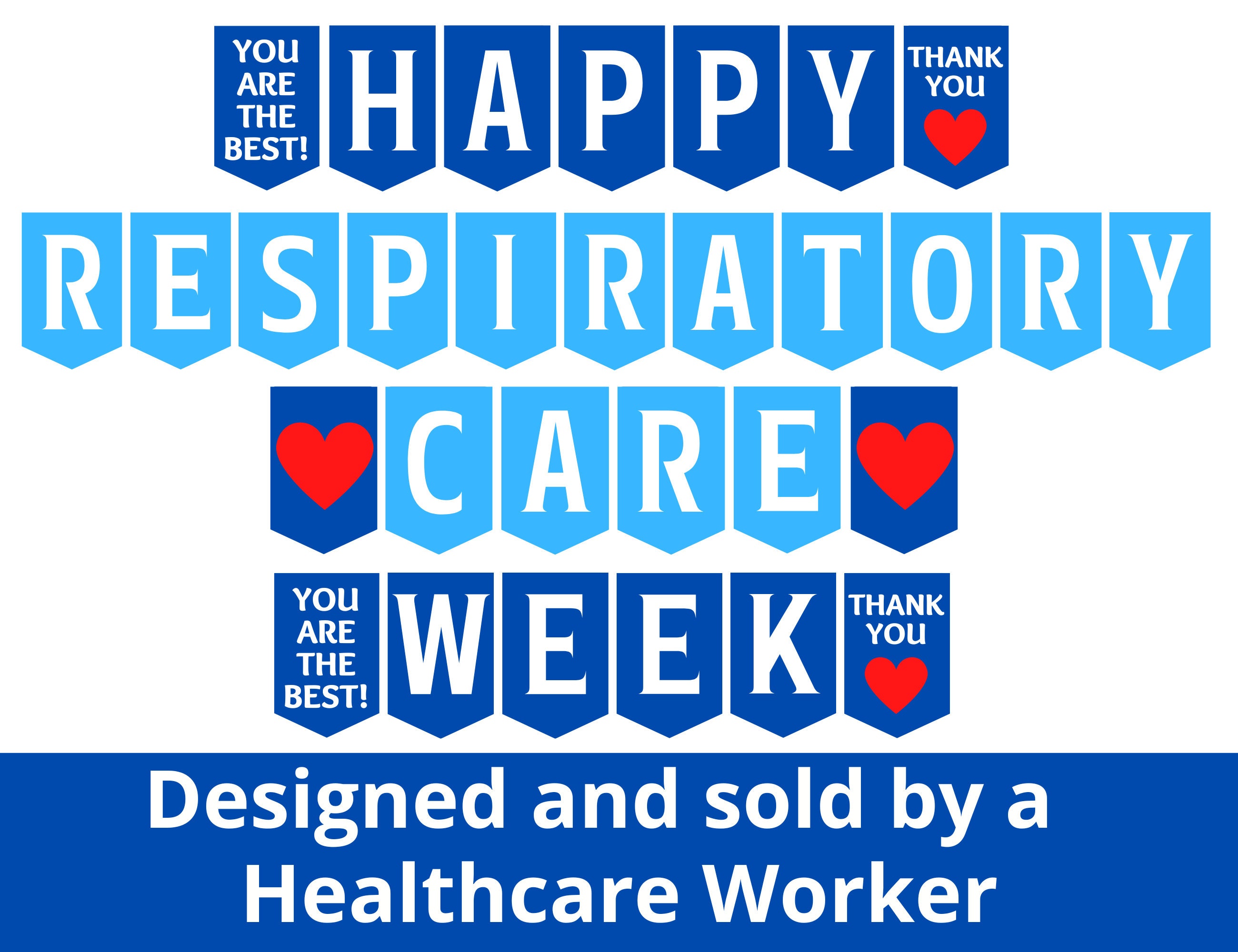 Respiratory Care Week Printable Banner Happy Respiratory Etsy