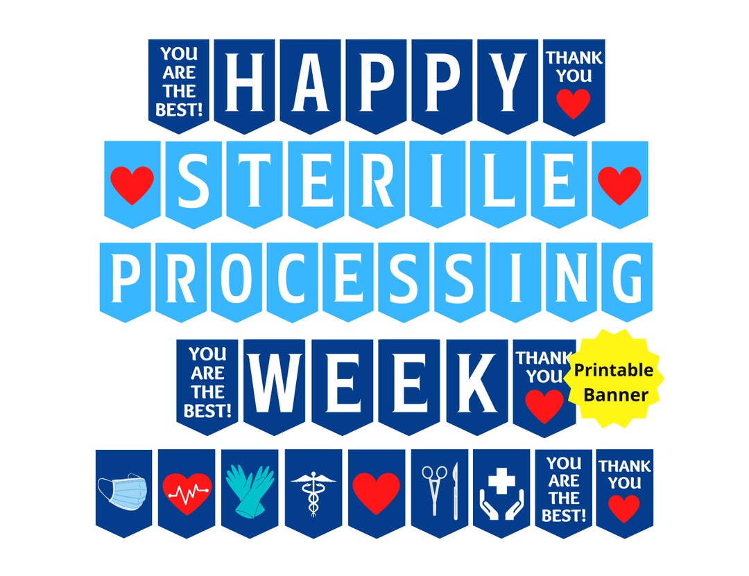 Sterile Processing Week Printable Sign, SPD Week, Central Service Week