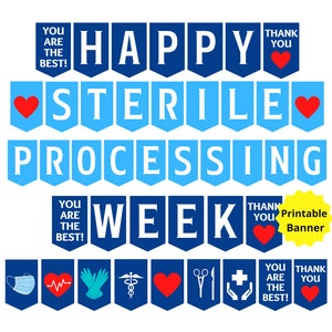 Sterile Processing Week Printable Sign, SPD Week, Central Service Week, Sterile Processing Week Banner, Sterile Processing Appreciation, SPD