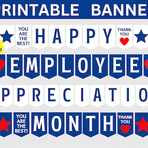 Employee Appreciation Month Printable Banner, Happy Employee Appreciation Month Sign, Employee Appreciation, Employee Recognition, Employee