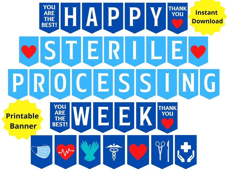 Sterile Processing Week Printable Sign SPD Week Central Etsy