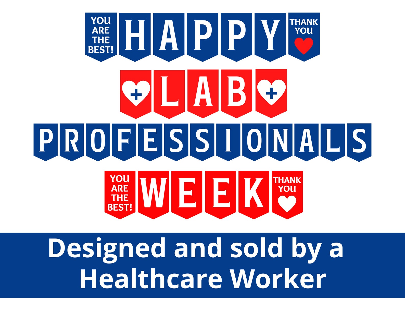 Happy Lab Week Printable Banner, Medical Laboratory Professionals Week ...