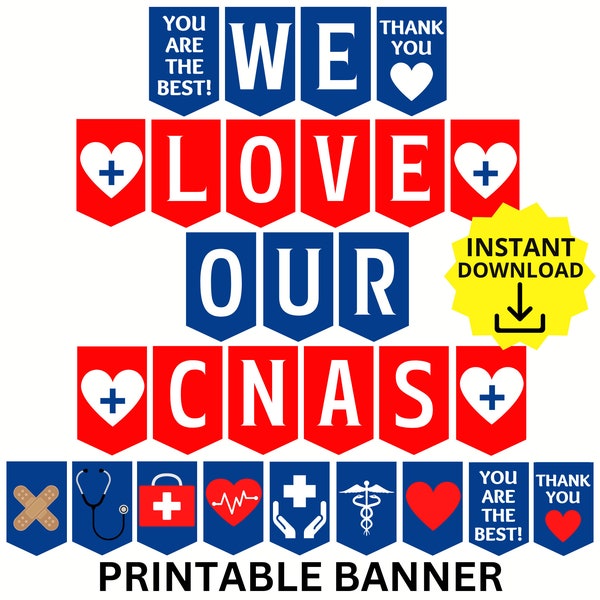 Certified Nursing Assistant Week Printable Banner, CNA Week Sign, CNA Appreciation Week, CNA Day, Nursing Assistant Appreciation