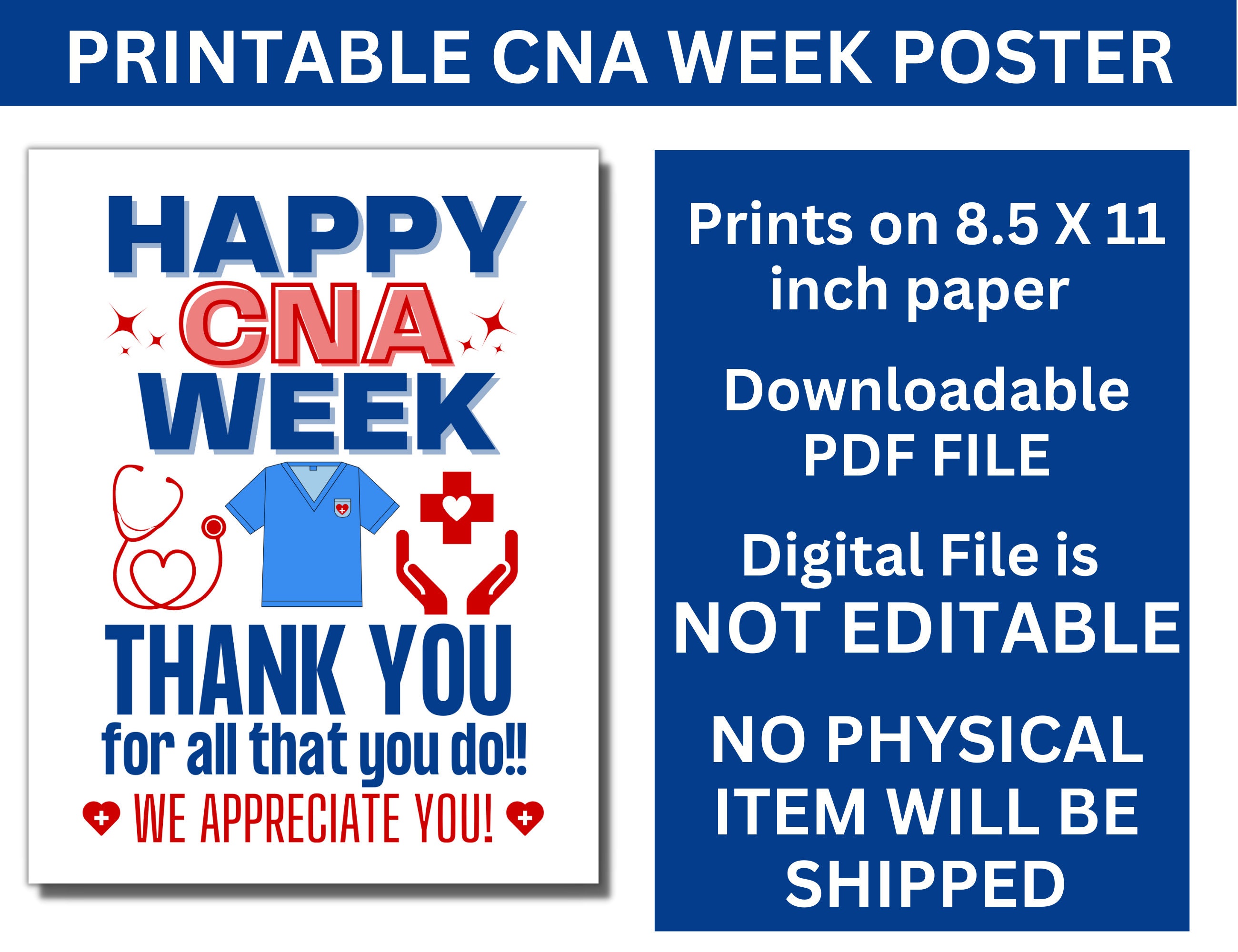 Certified Nursing Assistant Week Printable Poster, CNA Week Sign, CNA  Appreciation Week, CNA Day, Nursing Assistant Appreciation, Nursing - Etsy  UK