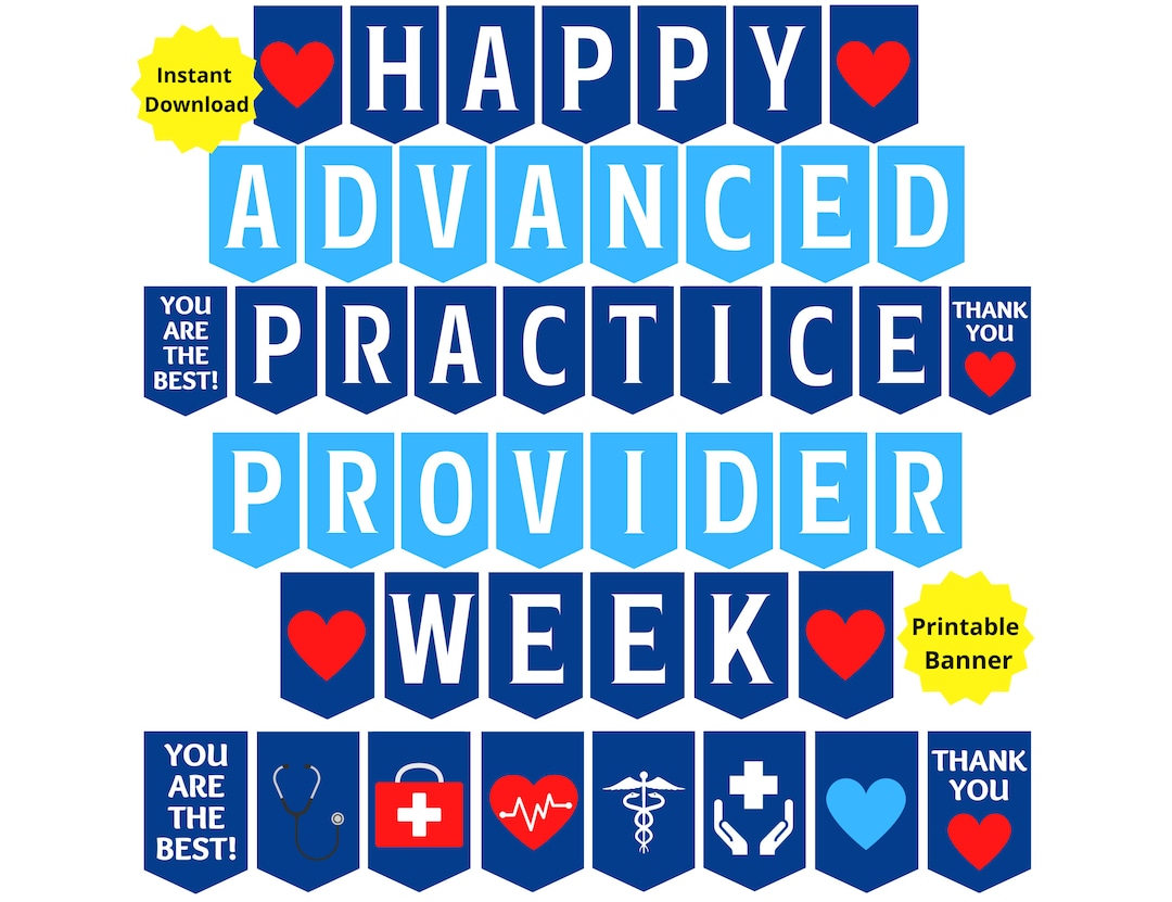 Advanced practice provider week printable banner happy app week banner