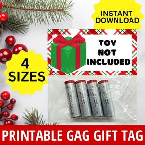Funny Christmas Gag Gift, White Elephant Gift, Gift Not included, Funny Stocking Stuffer, Gag Secret Santa, Gag gift for Adults, Teen, kid