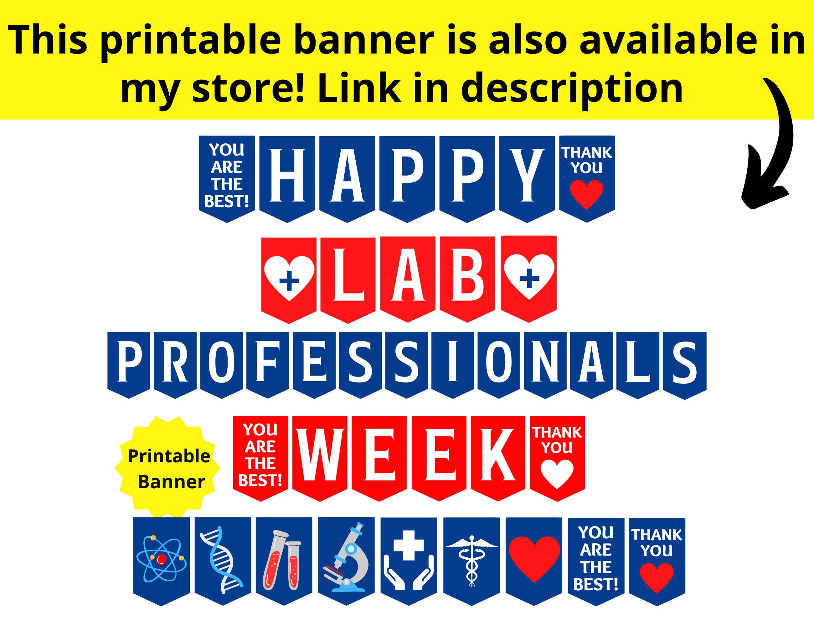 Lab Week Printable Poster, Medical Laboratory Professionals Week Poster ...