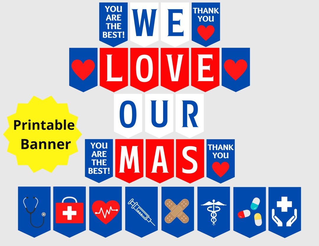 Medical Assistant Week Printable Sign, Happy MA Week Banner, Medical