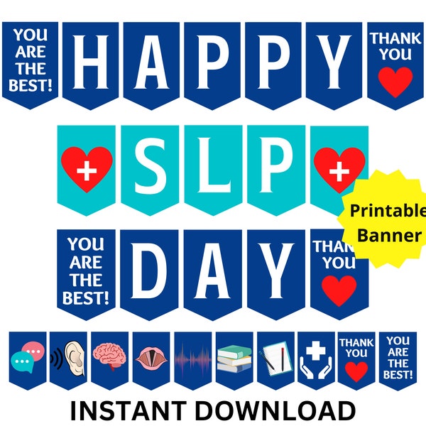 Speech Language Pathologist Printable Banner, SLP Day Sign, Speech therapy, Speech therapist, Speech pathologist Day, Speech Pathology, SLP