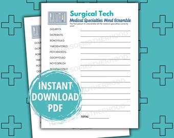 Surgical Scrub Tech Game, Medical Games, Surgical Technologist Week, Surgical Tech Appreciation, Surgical Tech Student, Surgical Tech Gift