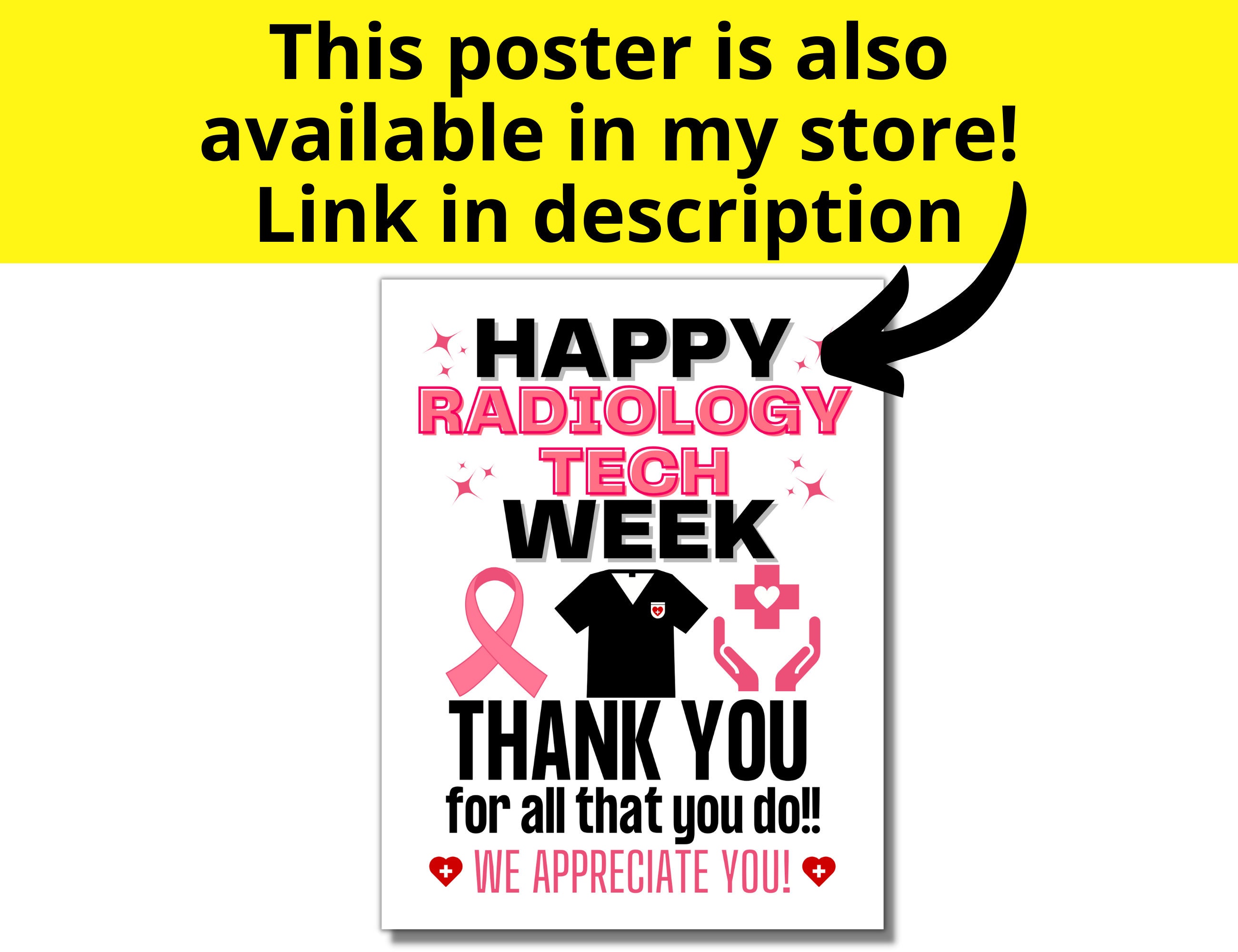 Radiologic Tech Week Printable Sign, Radiology Tech Week Banner, Rad ...