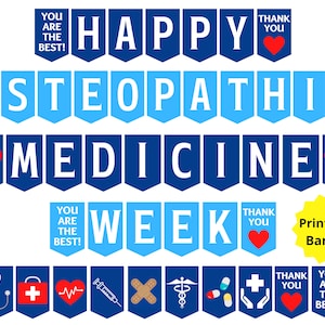 Osteopathic Medicine Week Printable Banner, Happy Osteopathic Medicine Week Sign, Osteopathic Medicine Appreciation, DO Appreciation, Doctor
